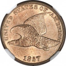 1857 MDC-003 Flying Eagle Penny - Photo Courtesy of Heritage Auctions