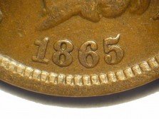 1865 Fancy 5 RPD-005 - Indian Head Penny - Photo by David Poliquin