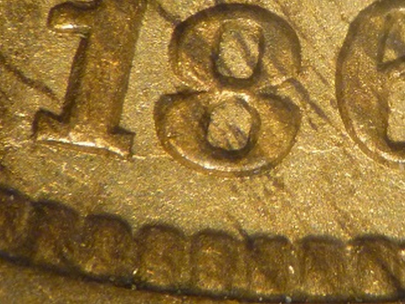 1865 Plain 5 RPD-008 - Indian Head Penny