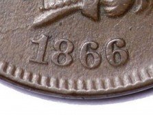 1866 RPD-008 - Indian Head Penny - Photo by David Poliquin