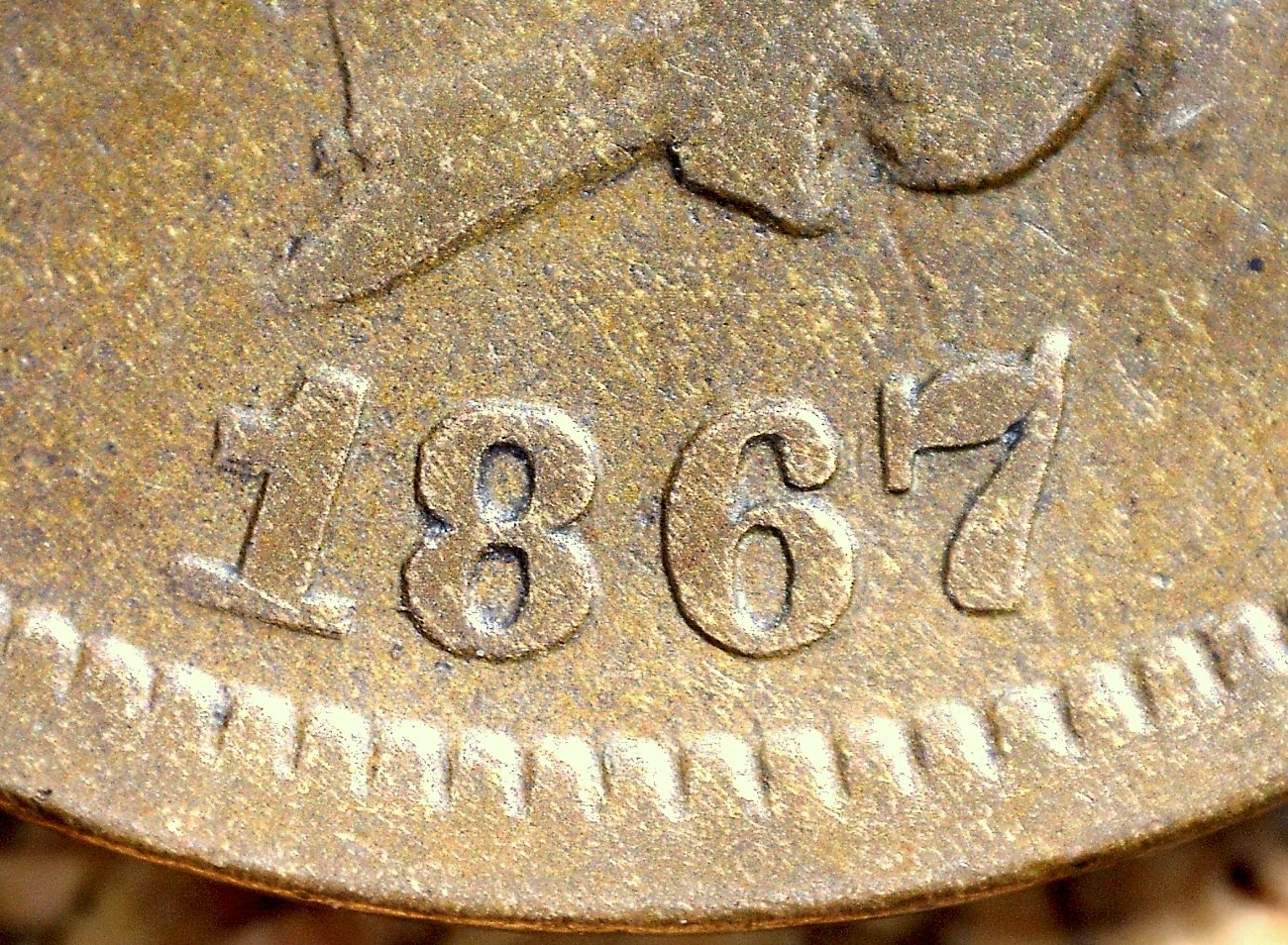 1867 RPD-002 - Indian Head Penny - Photo by David Killough