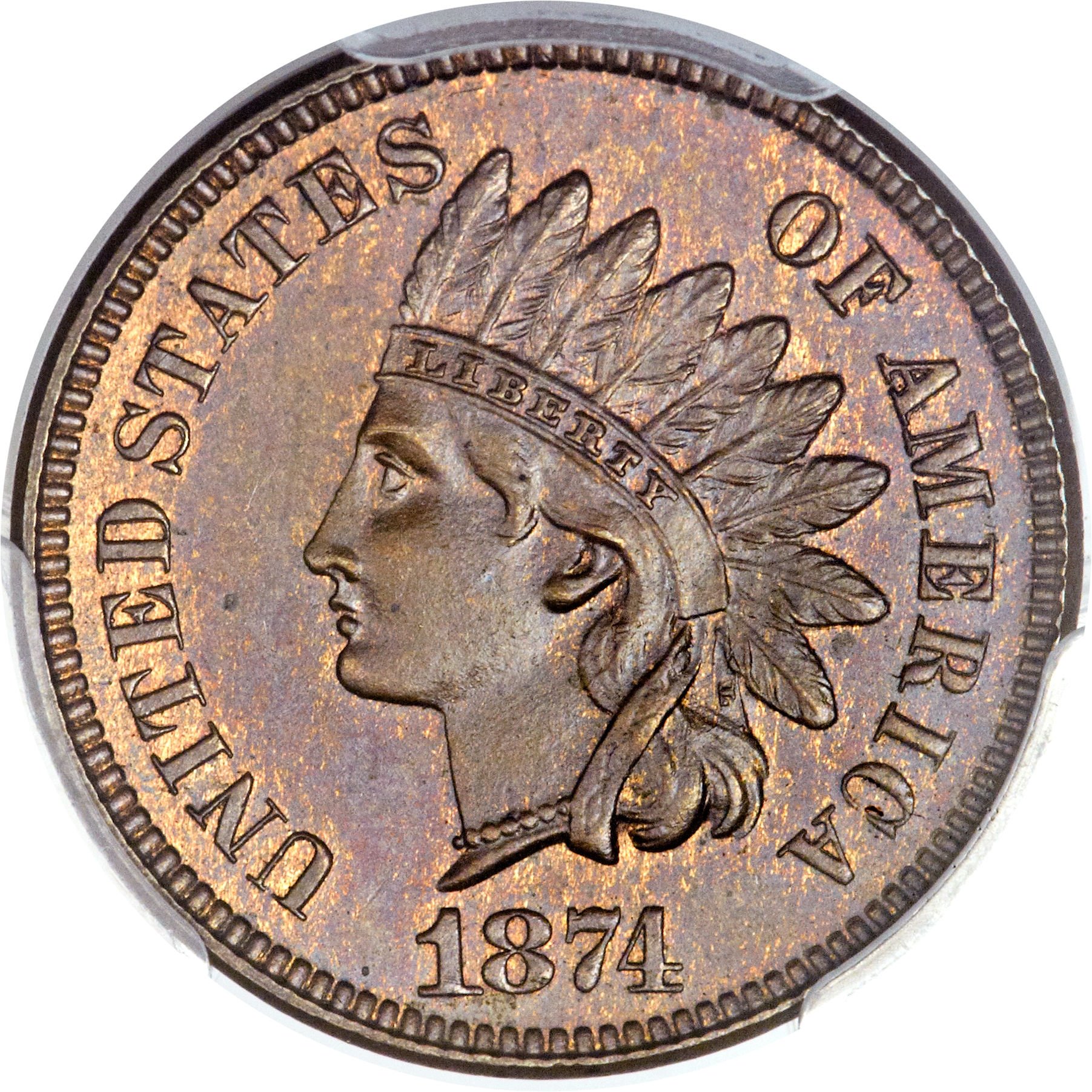 1874 DDO-001 Indian Head Penny - Photo courtesy of Heritage Auctions