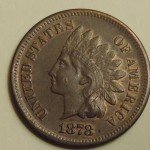Counterfeit 1878 Shallow N Indian Cent Obverse