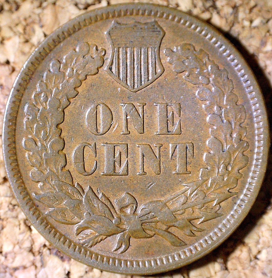 Reverse of 1890 CRK-001 - Indian Head Penny - Photo by David Killough