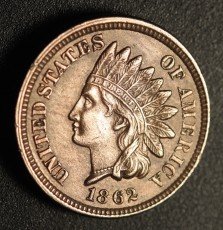 1862 ODD-003 - Indian Head Penny - Photo by Ed Nathanson
