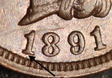 1891 RPD-003 - Indian Head Penny - Photo by Ed Nathanson