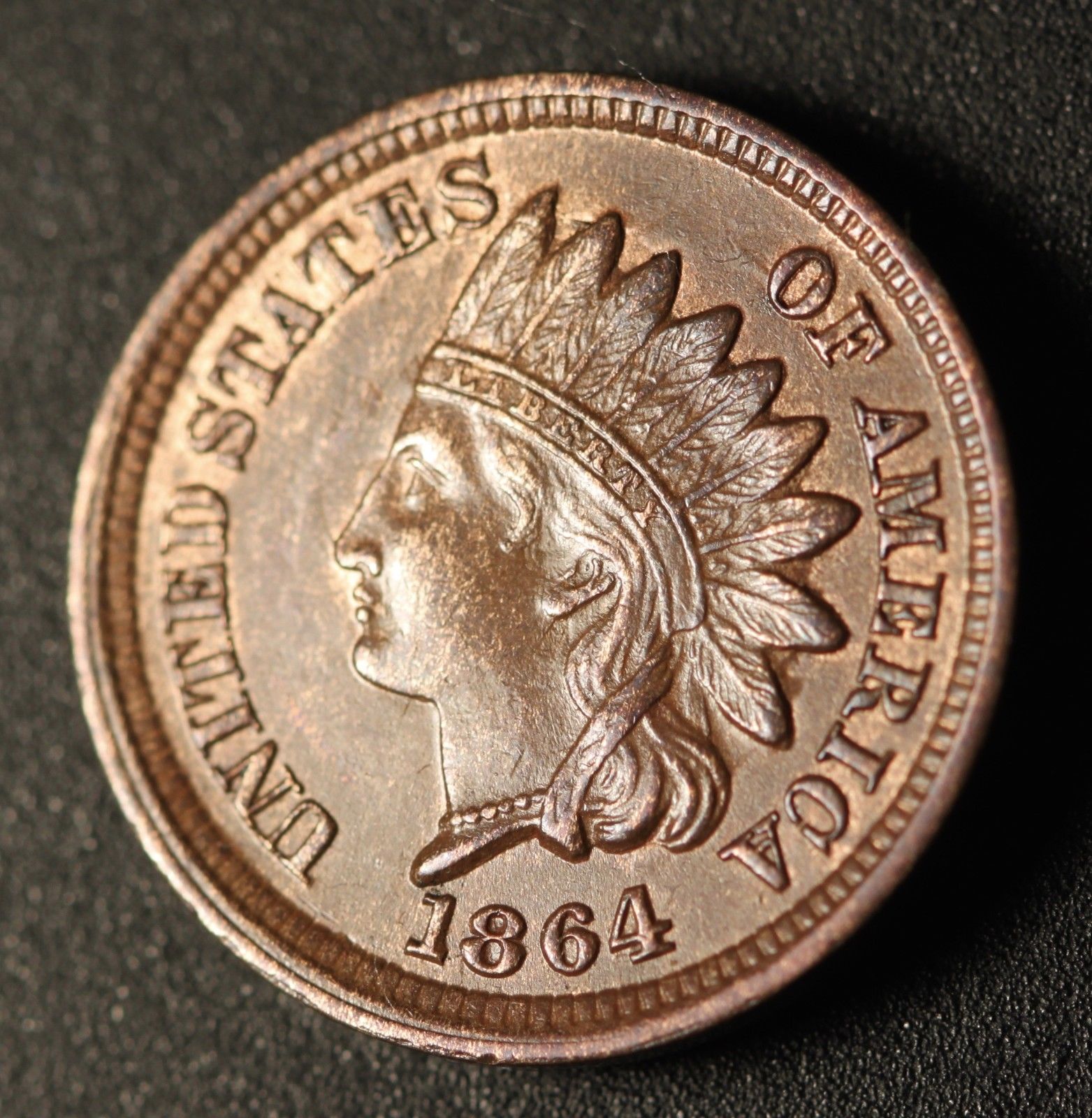 1864 No-L RPD-006 - Indian Head Penny - Photo by Ed Nathanson