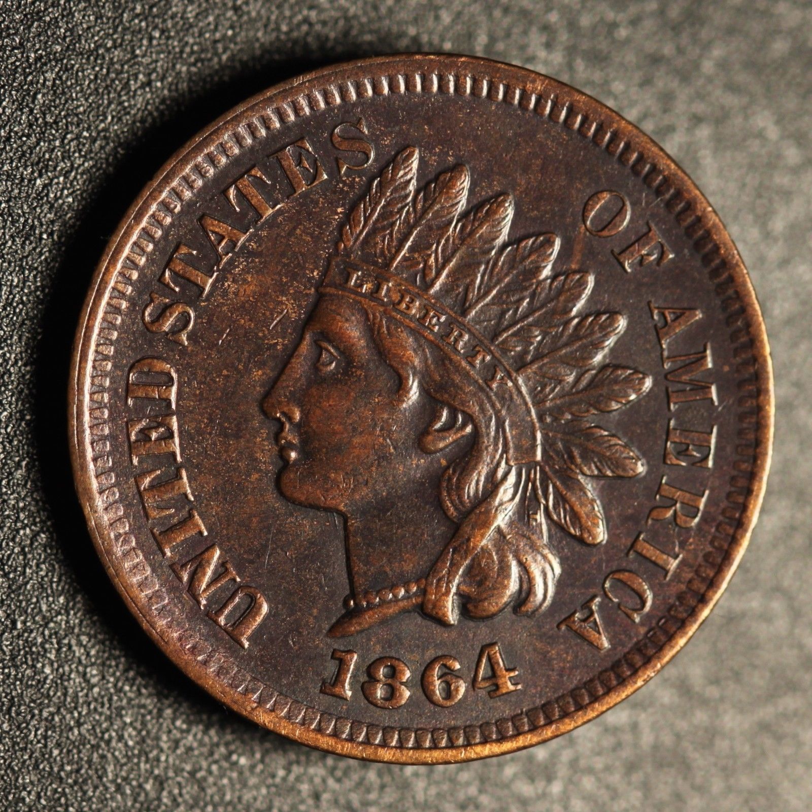 1864 L RPD-015 - Indian Head Penny - Photo by Ed Nathanson