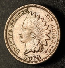 1864 CN No-L RPD-004 - Indian Head Penny - Photo by Ed Nathanson