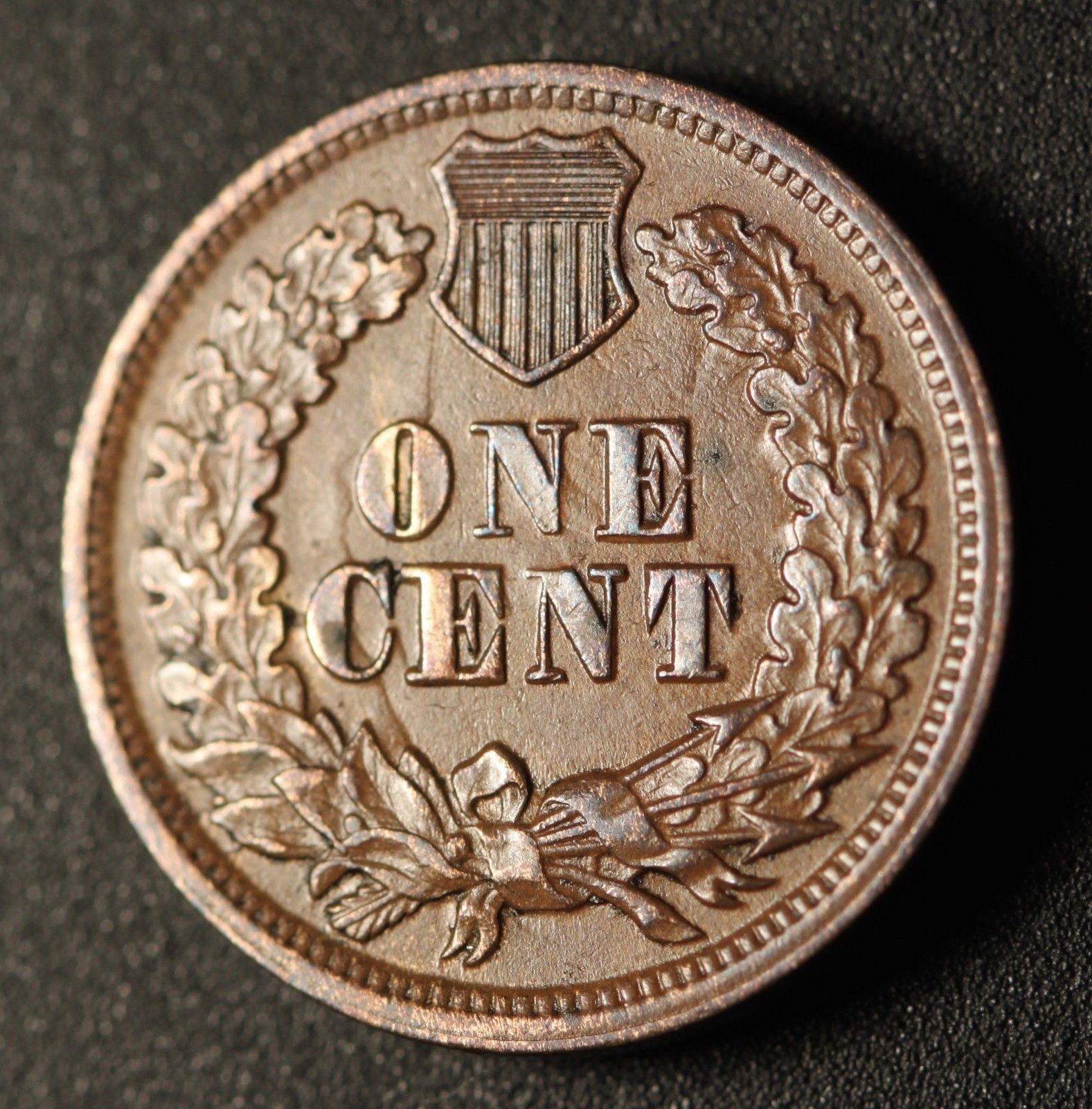 1864 Reverse of No-L RPD-006 - Indian Head Penny - Photo by Ed Nathanson