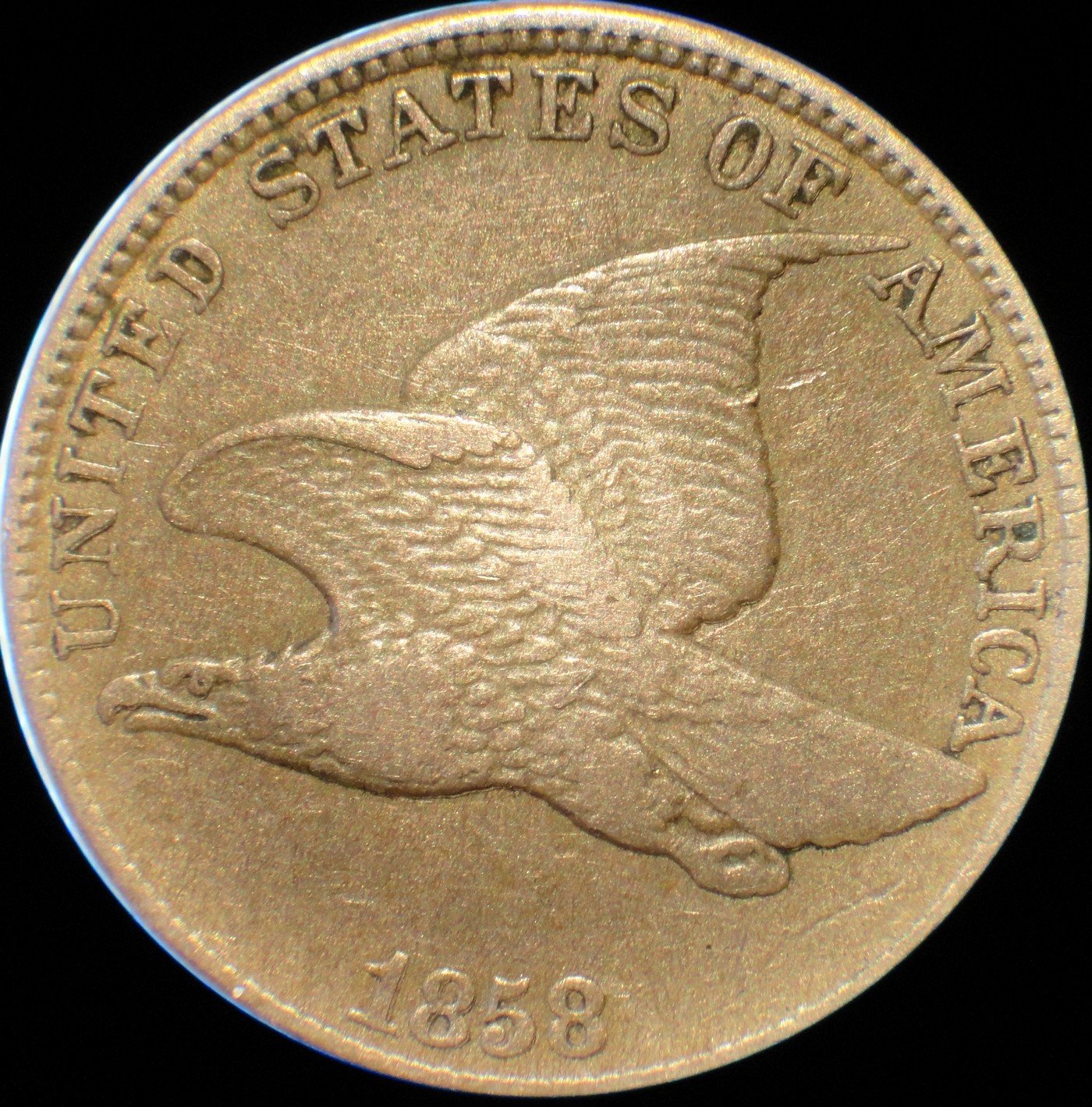 1858 DDO-007 Flying Eagle Penny