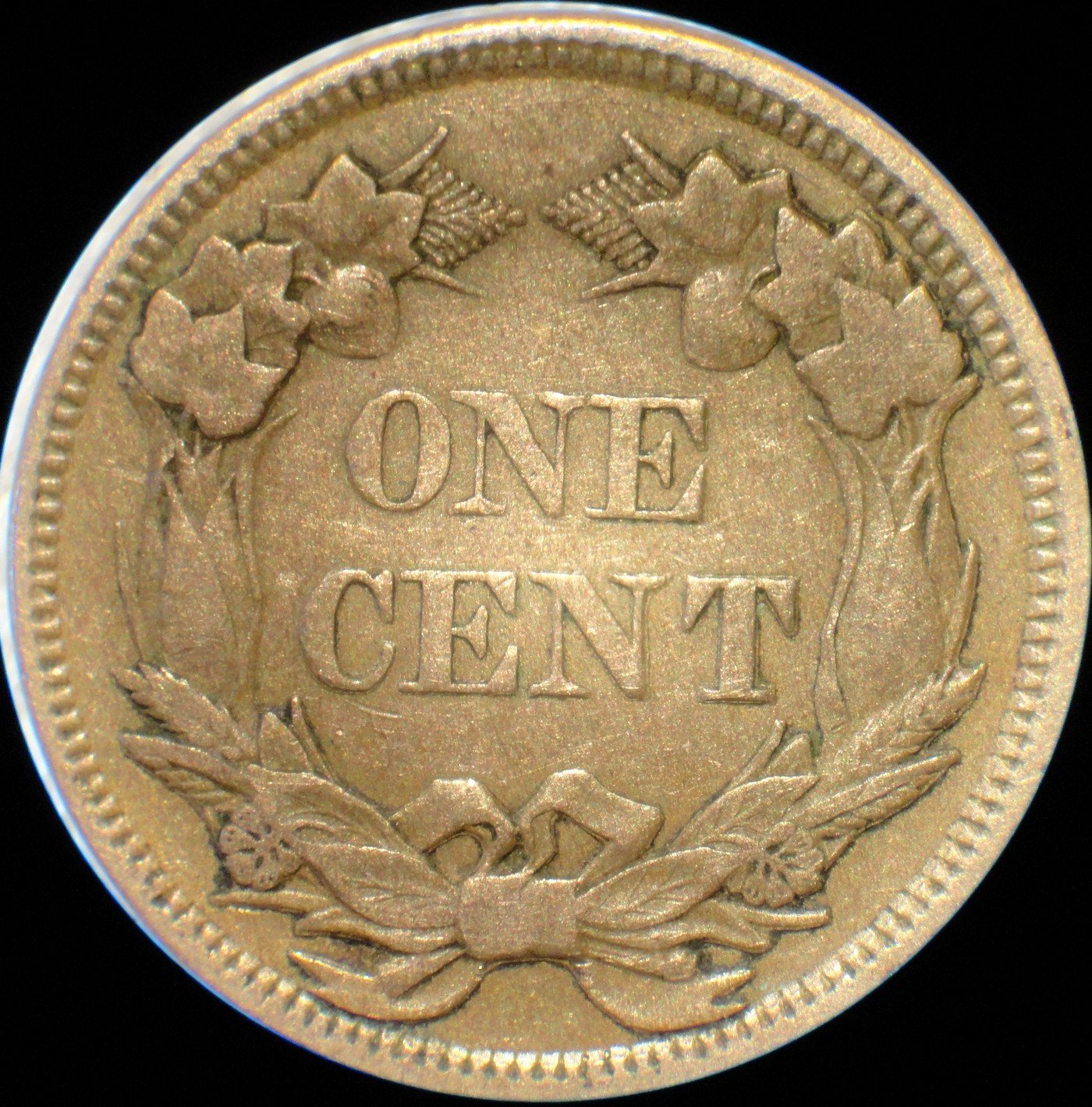 1858 Reverse of DDO-007 Flying Eagle Penny