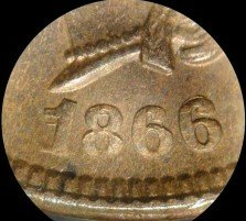 1866 COL-001, RPD-005 - Indian Head Penny
