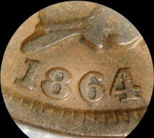 1864 No-L RPD-002 - Indian Head Penny