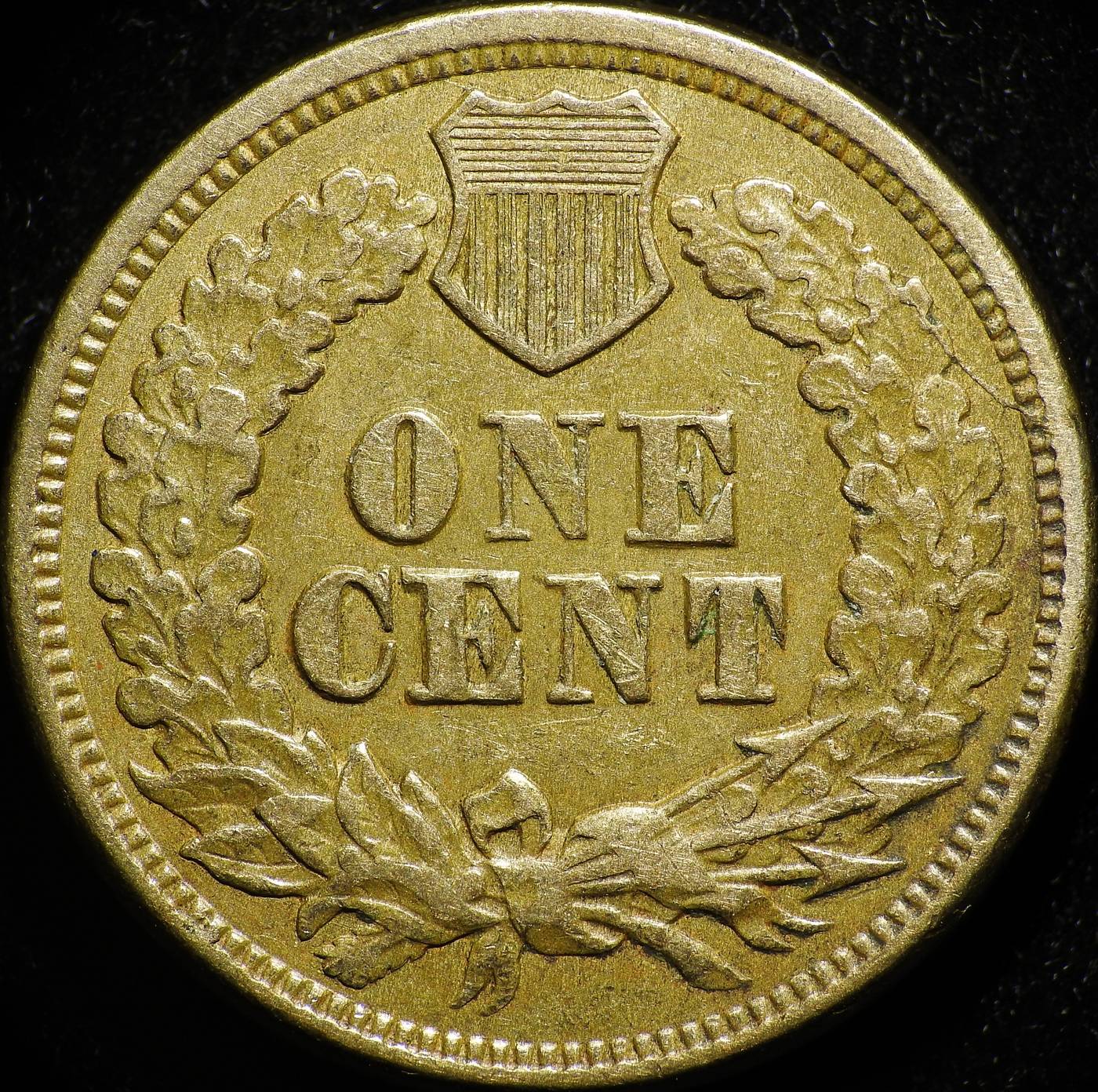 1863 Reverse of ODD-002 - Indian Head Penny