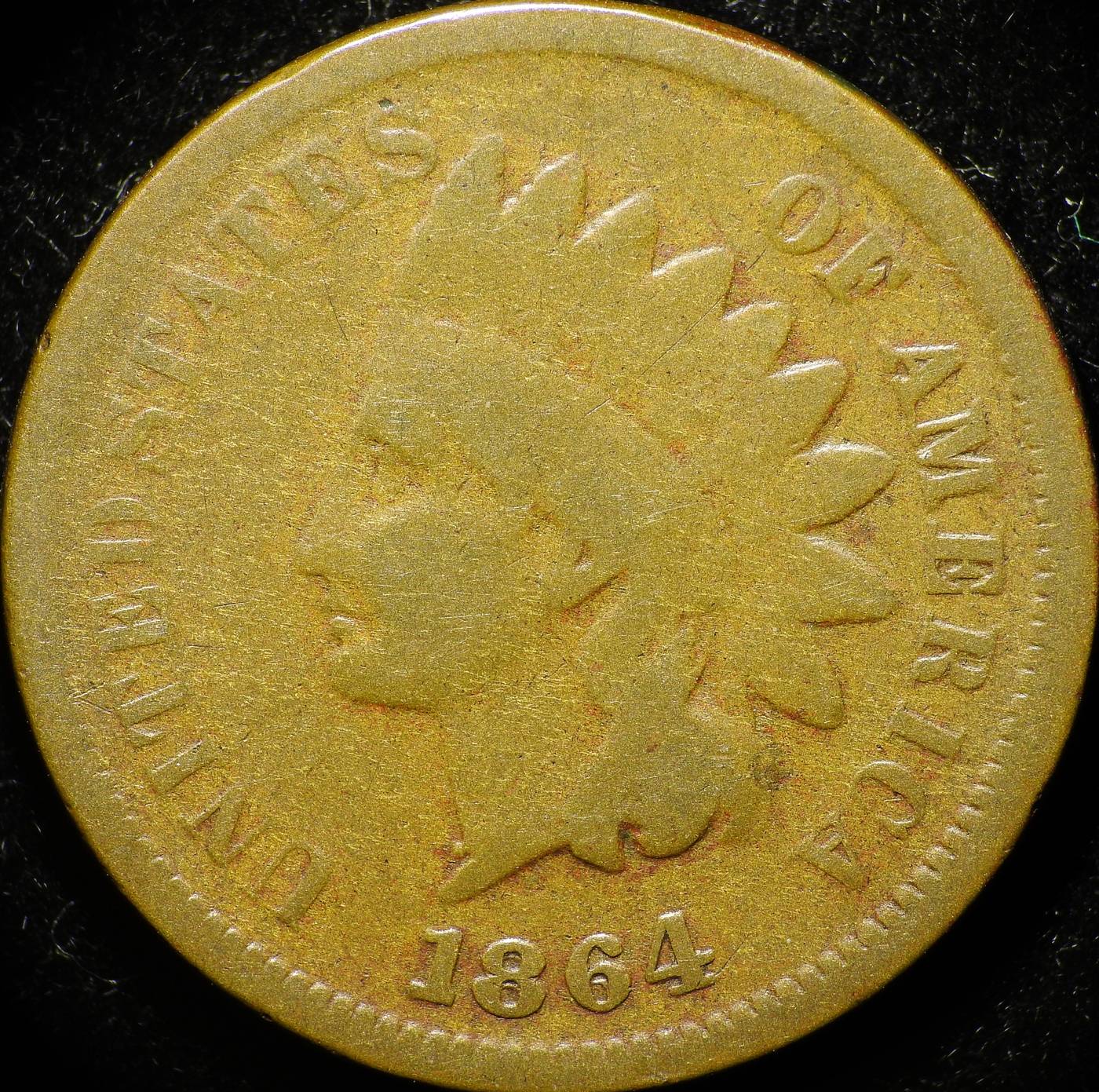 1864 L RPD-011 - Indian Head Penny