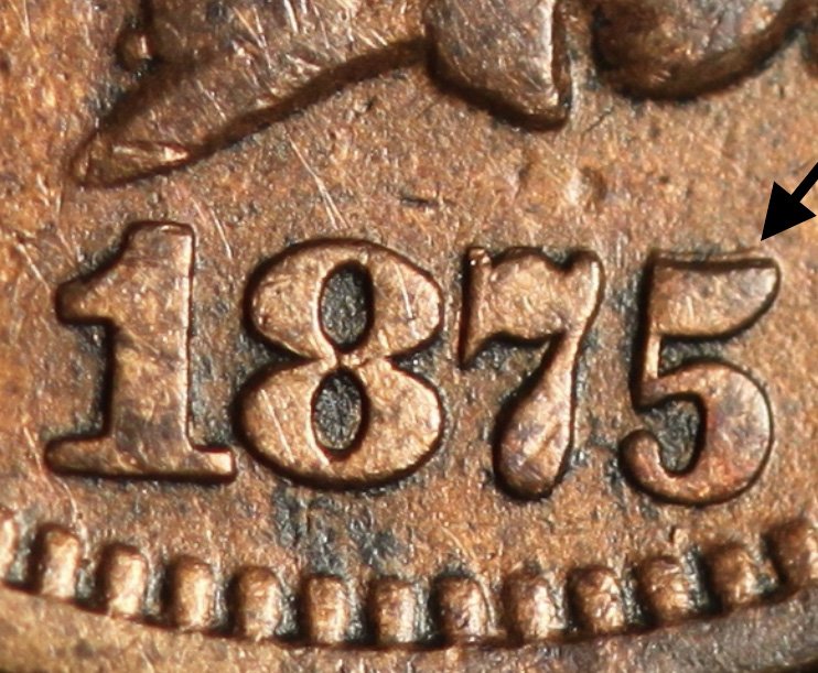 1875 RPD-005 - Indian Head Penny - Photo by Ed Nathanson