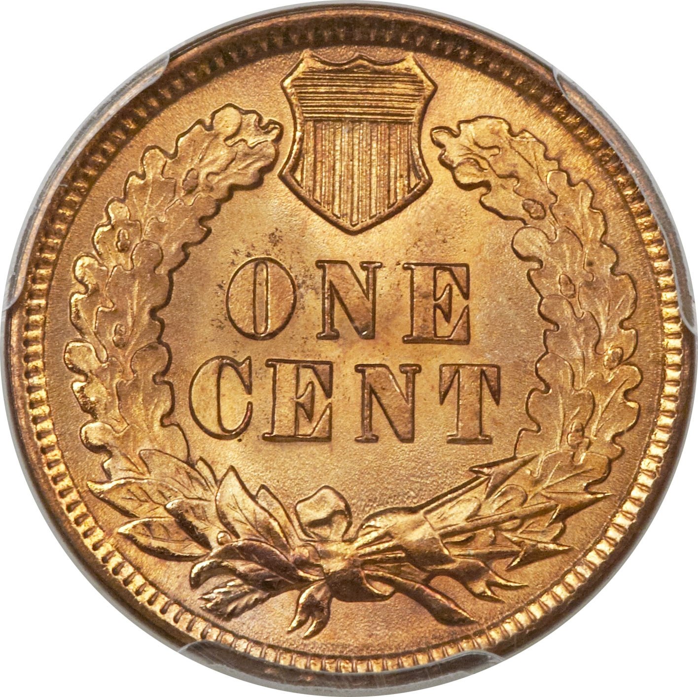 1897 Reverse of RPD-008 Indian Head Penny - Photos courtesy of Heritage Auctions