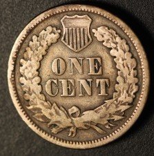 Reverse of 1864 CN ODD-001 - Indian Head Penny - Photo by Ed Nathanson