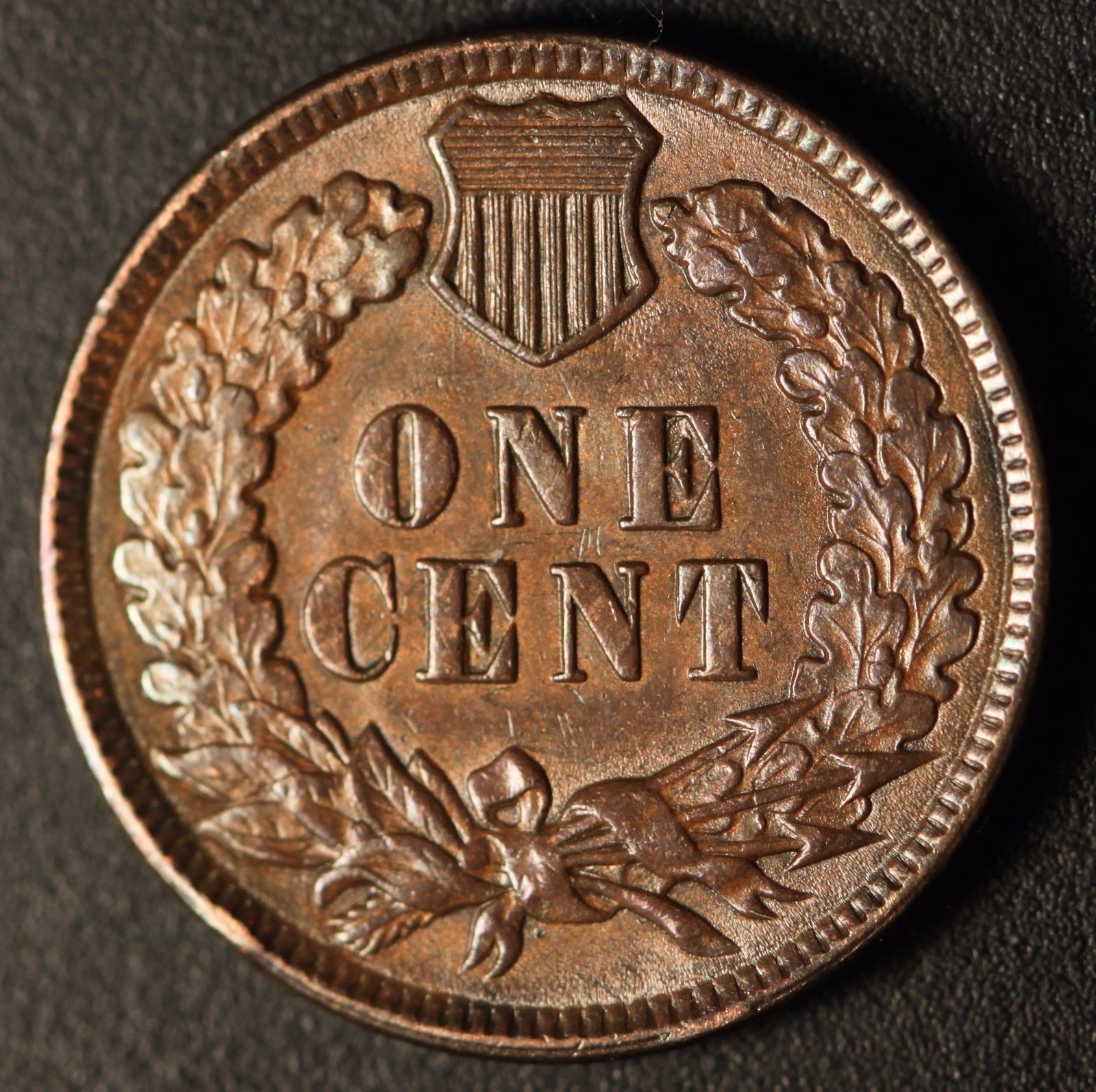 Reverse of 1890 RPD-001 - Indian Head Penny - Photo by Ed Nathanson