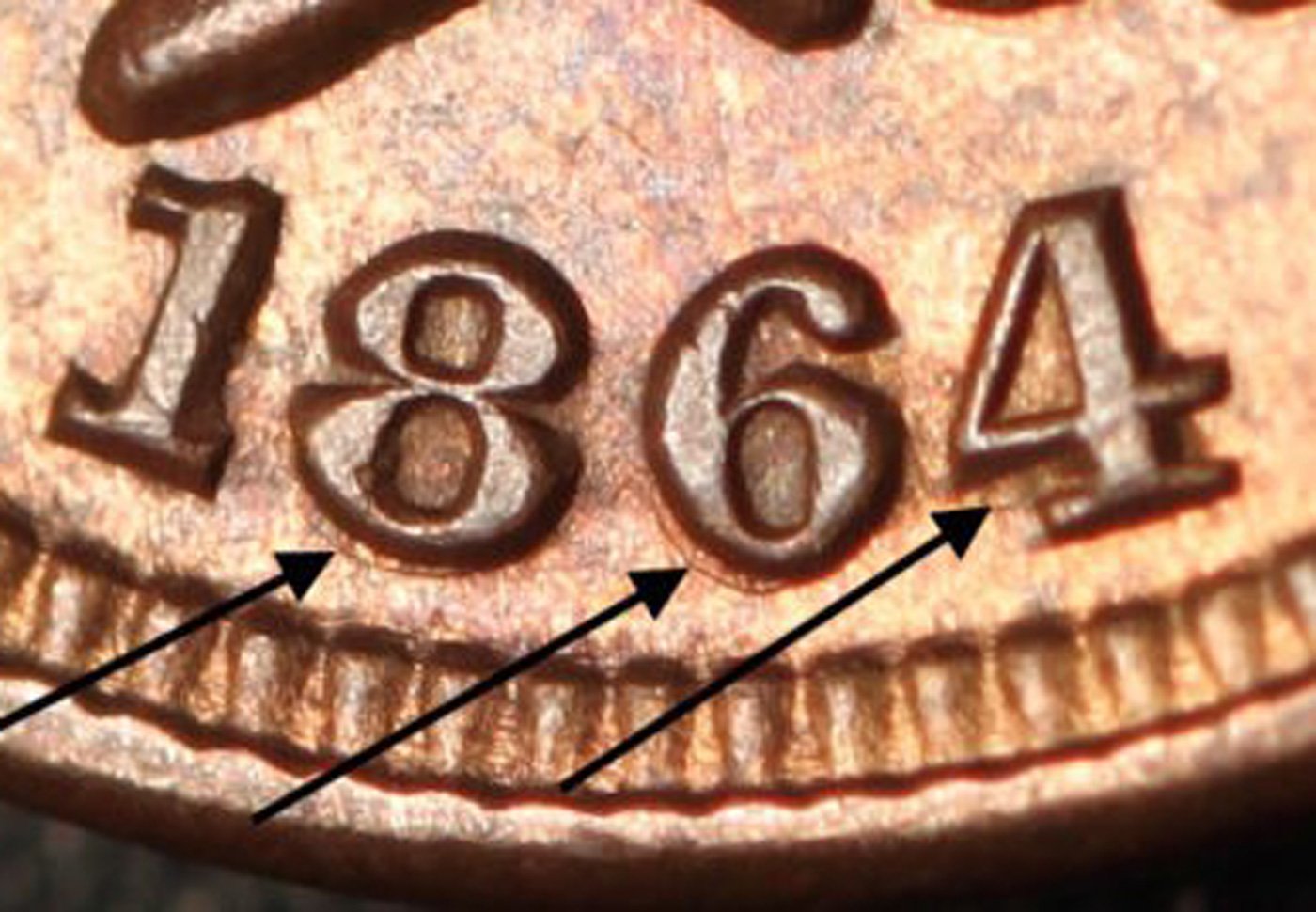 1864 No-L RPD-003 - Indian Head Penny - Photo by Ed Nathanson