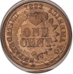 1863 Indian Head Penny - Misaligned Dies Example