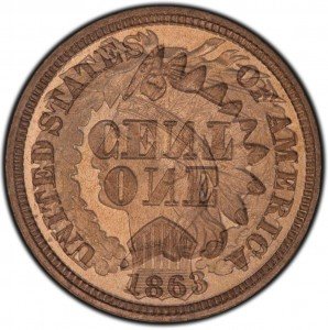 1863 Indian Head Penny Overlay - Obverse
