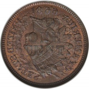 1899 Indian Head Penny Reverse Overlay - Photos courtesy of Heritage Auctions