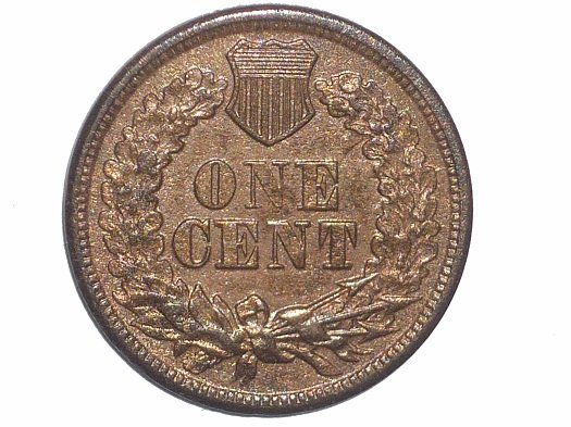 1864 Reverse of No-L RPD-009 - Indian Head Penny - Photo by David Poliquin