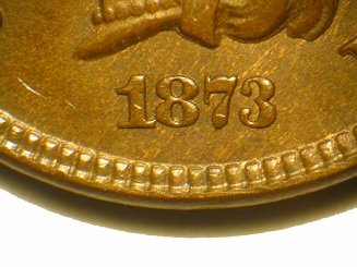 1873 Obverse of ODD-003 - Indian Head Penny - Photo by David Poliquin