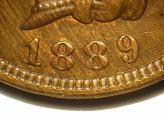 1889 RPD-036 - Indian Head Penny - Photo by David Poliquin