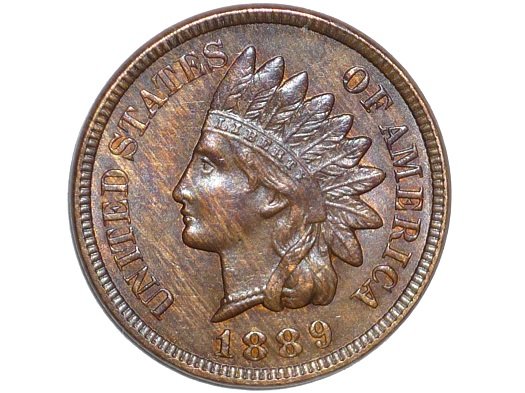 1889 RPD-036 - Indian Head Penny - Photo by David Poliquin