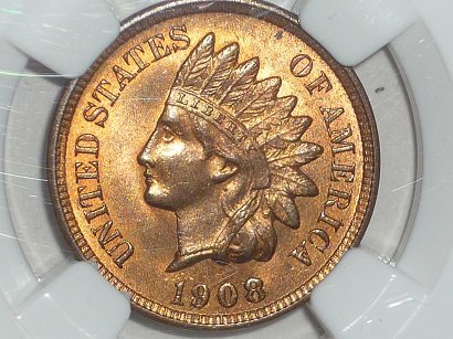 1908 RPD-021 - Indian Head Penny - Photo by David Poliquin