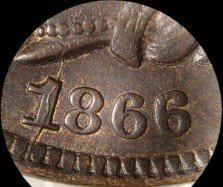 1866 CRK-001 - Indian Head Penny
