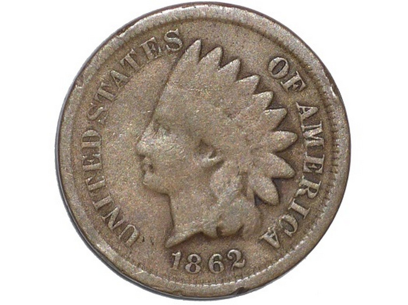 1862 Obverse of CUD-012 - Indian Head Penny - Photo by David Poliquin