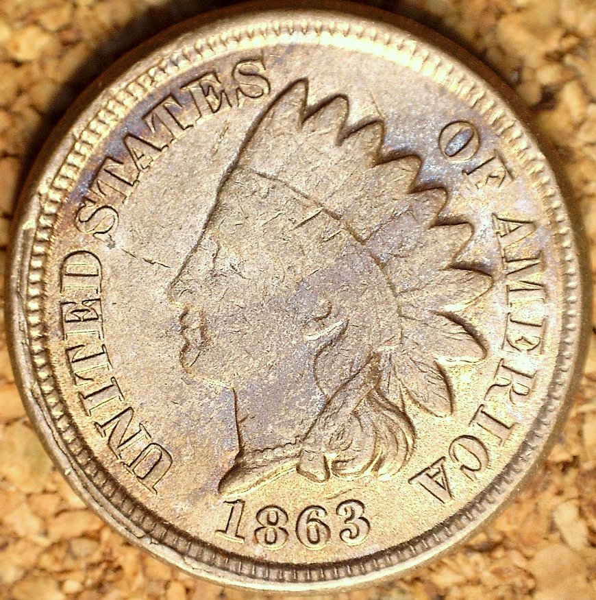 1863 ODD-006 - Indian Head Penny - Photo by David Killough