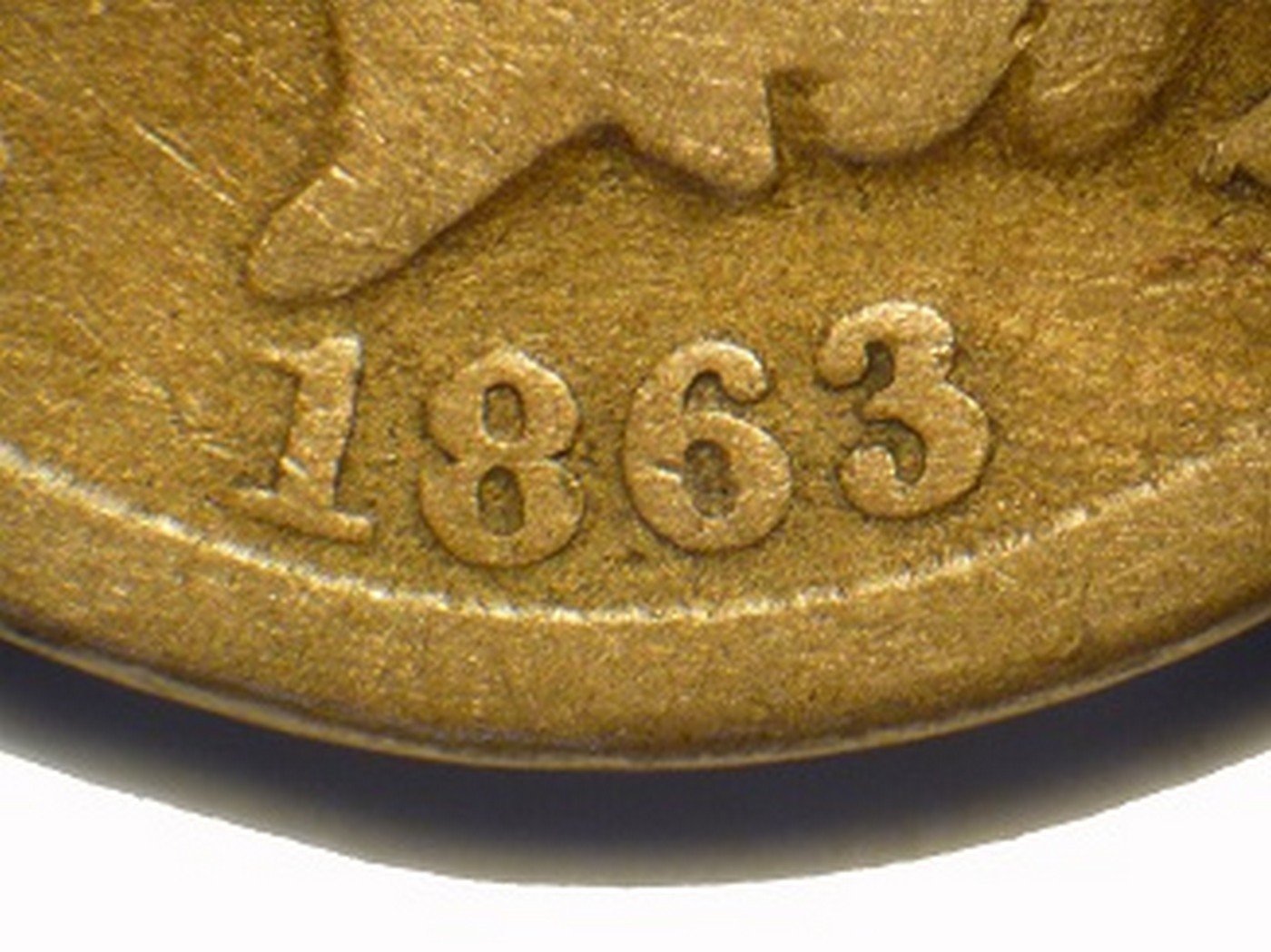 1863 Obverse of CUD-024 - Indian Head Penny - Photo by David Poliquin
