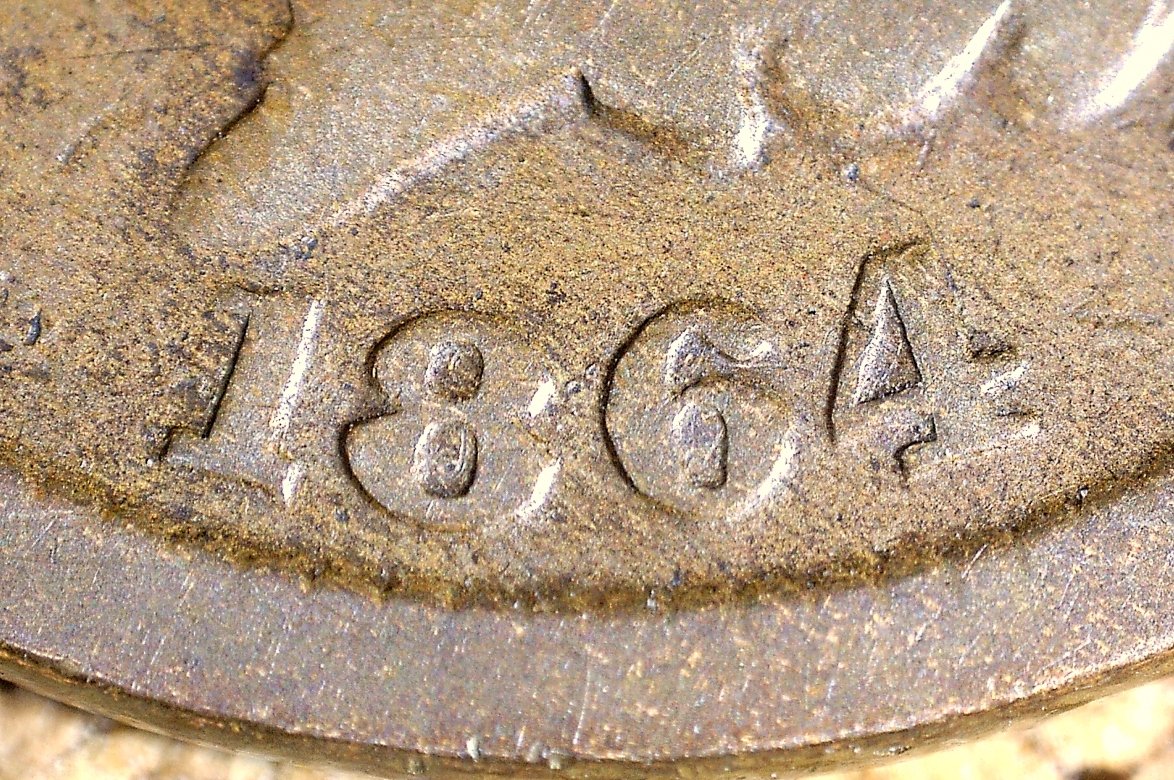 Obverse of 1864 No-L RST-001 - Indian Head Penny - Photo by David Killough