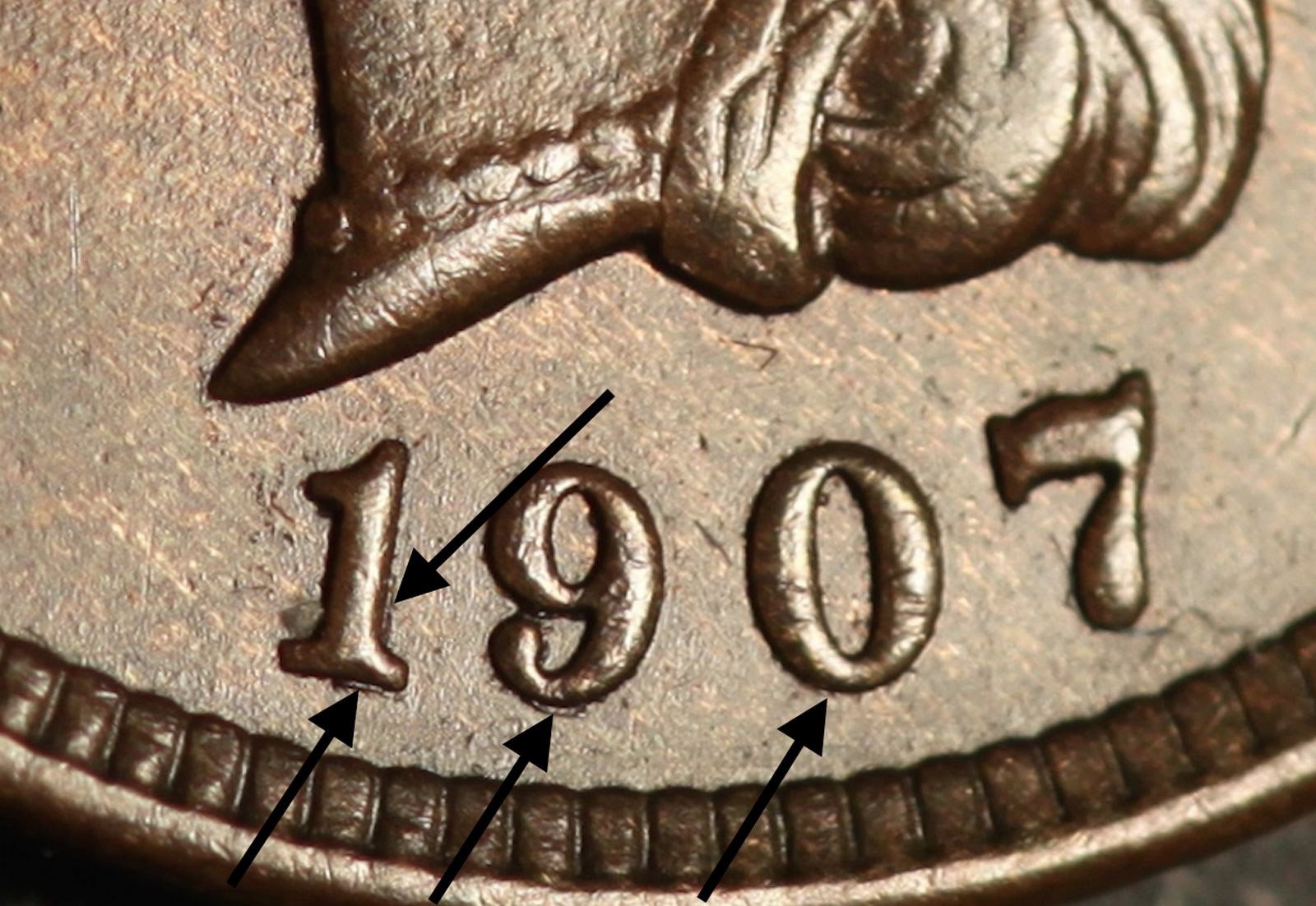 1907 RPD-055 - Indian Head Penny - Photo by Ed Nathanson