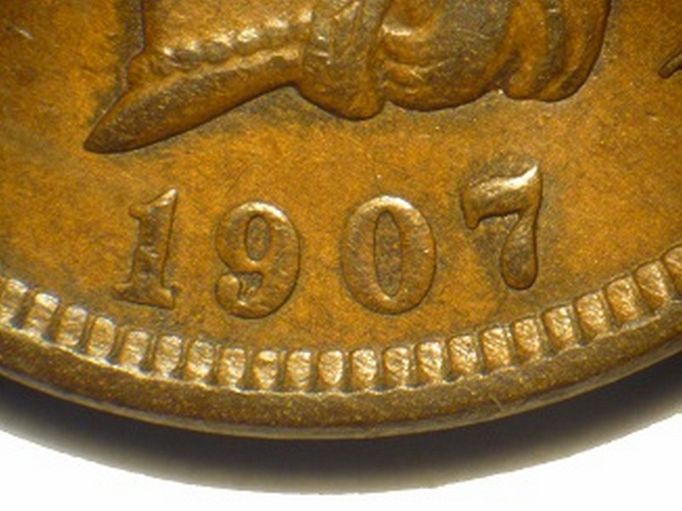 1907 RPD-045 - Indian Head Penny - Photo by David Poliquin
