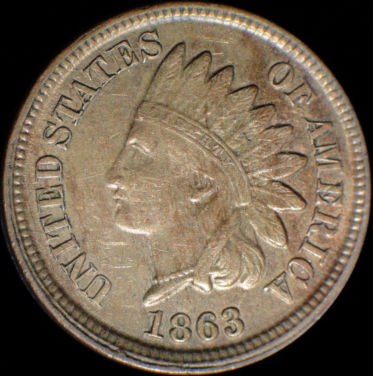 1863 Obverse of CRK-001 - Indian Head Penny