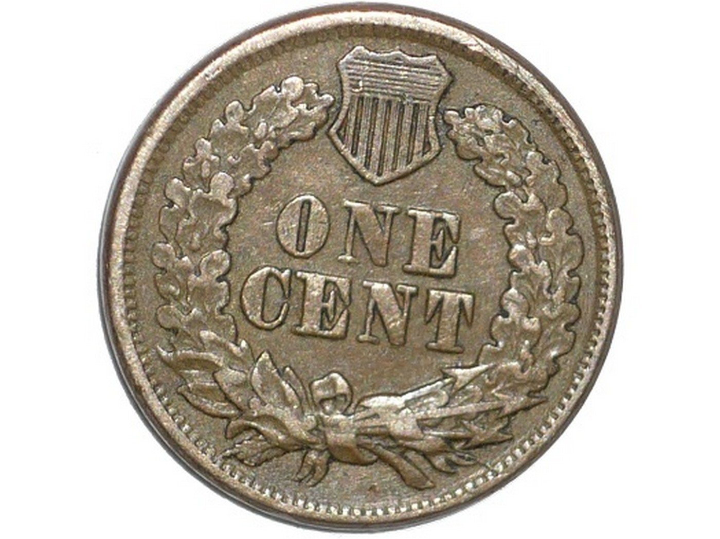 1863 Reverse of ODD-009 - Indian Head Penny - Photo by David Poliquin