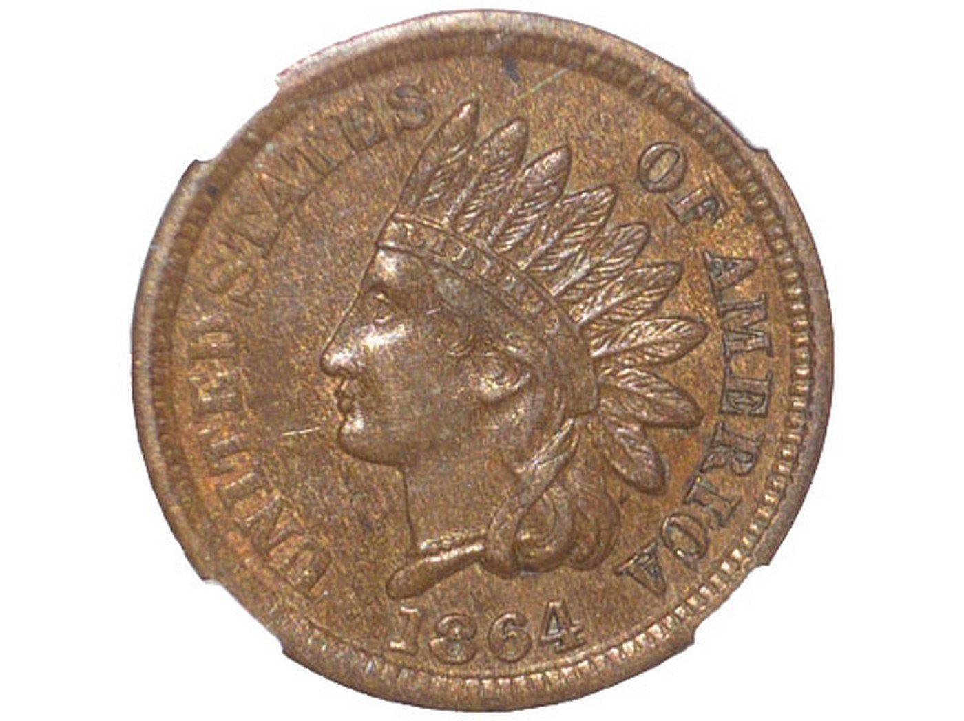 1864 No-L RPD-011 - Indian Head Penny - Photo by David Poliquin
