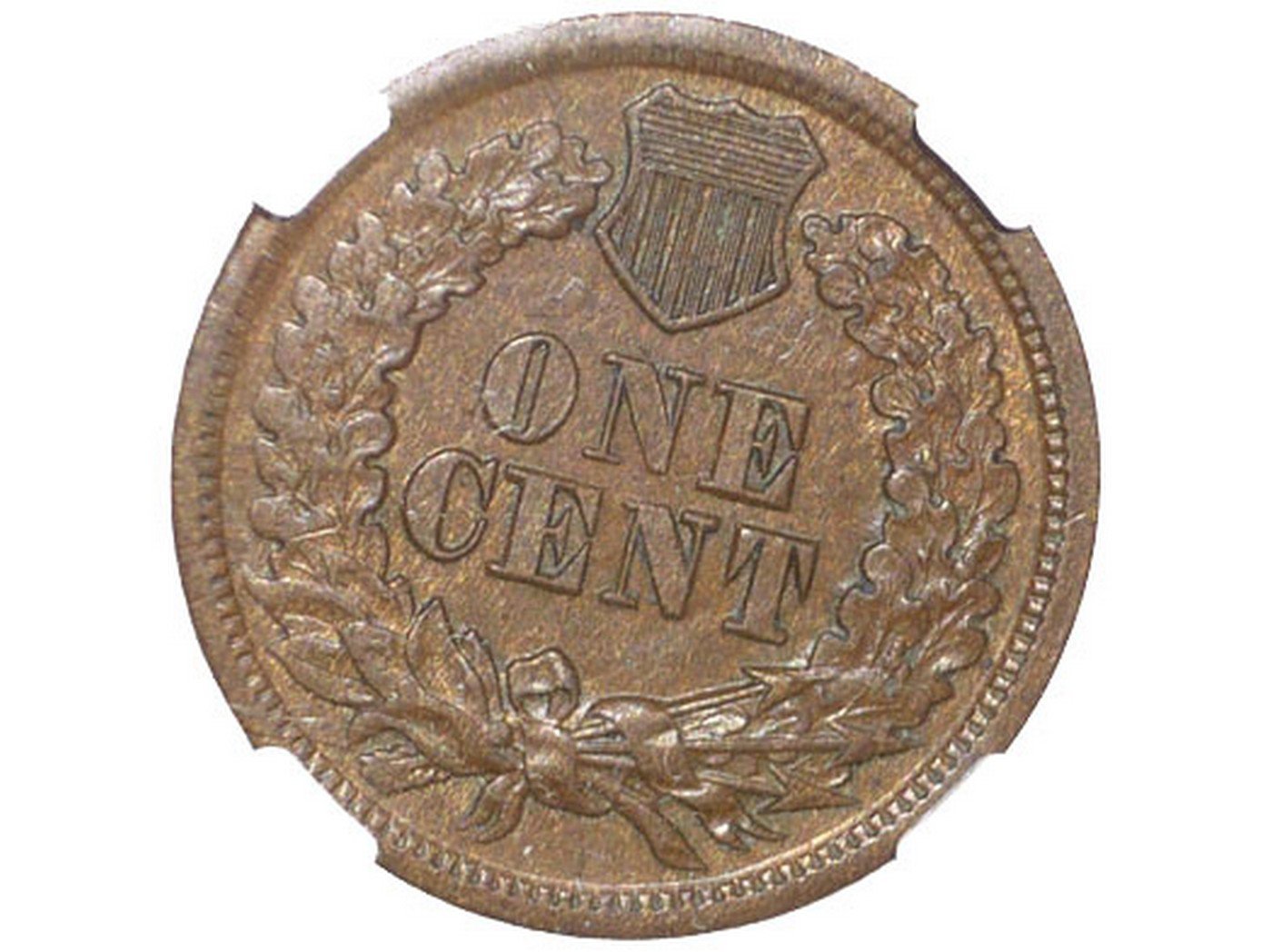 1864 Reverse of No-L RPD-011 - Indian Head Penny - Photo by David Poliquin