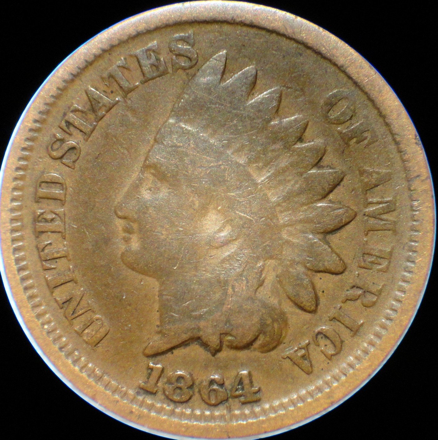1864 No-L CRK-004 - Indian Head Penny