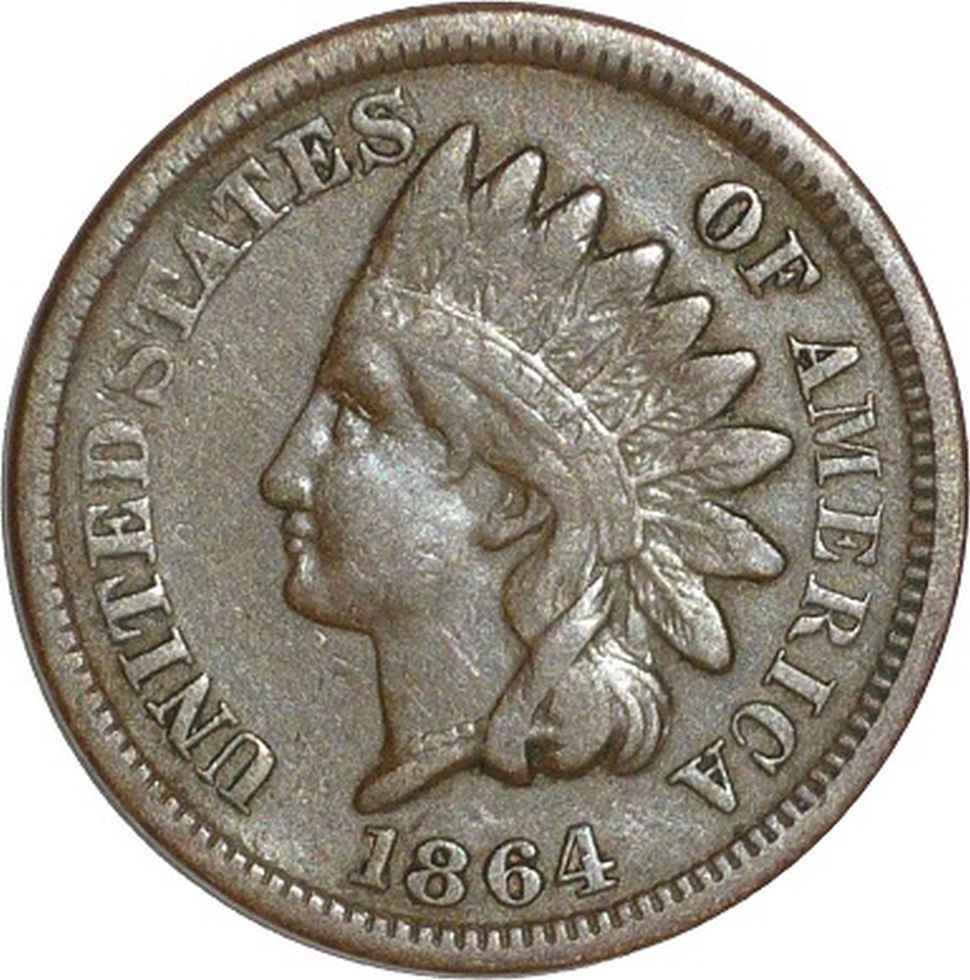 1864 No-L ROT-001 - Indian Head Penny - Photo by David Poliquin