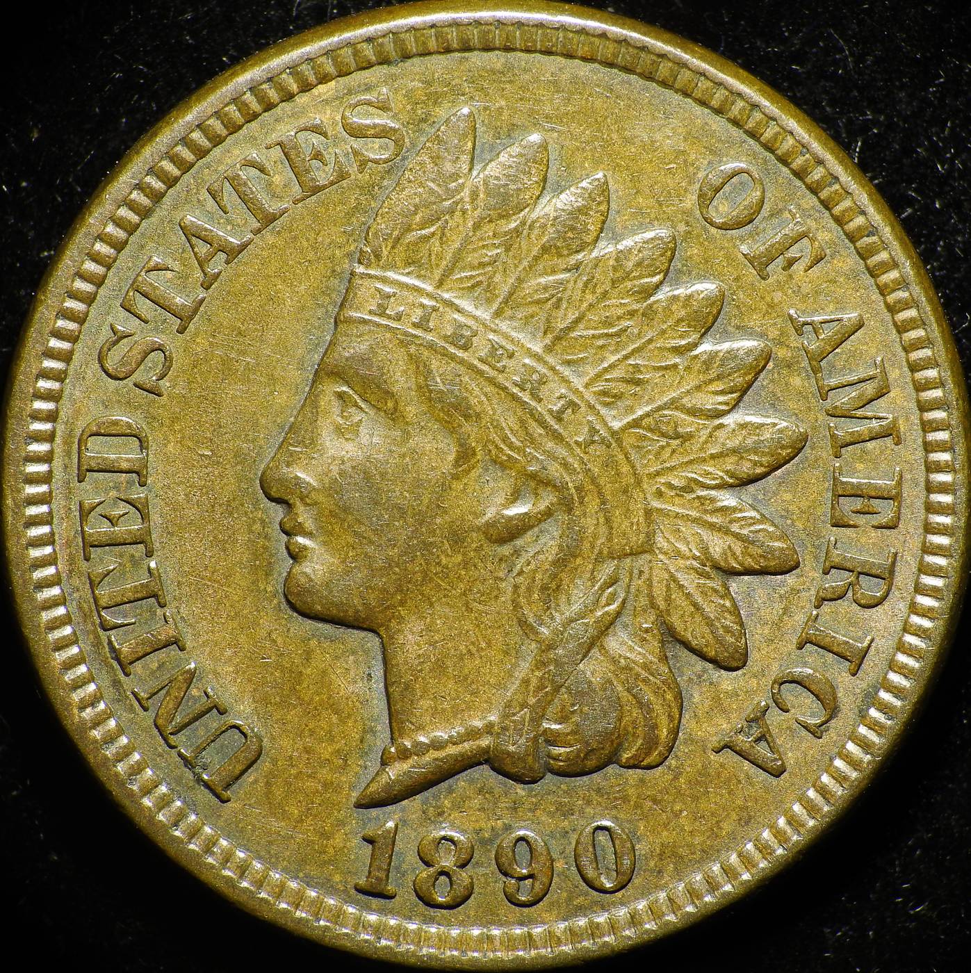 1890 Obverse of CUD-002 - Indian Head Penny