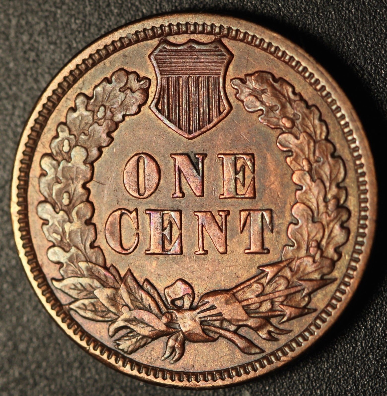 Reverse of 1879 RPD-005 - Indian Head Penny - Photo by Ed Nathanson