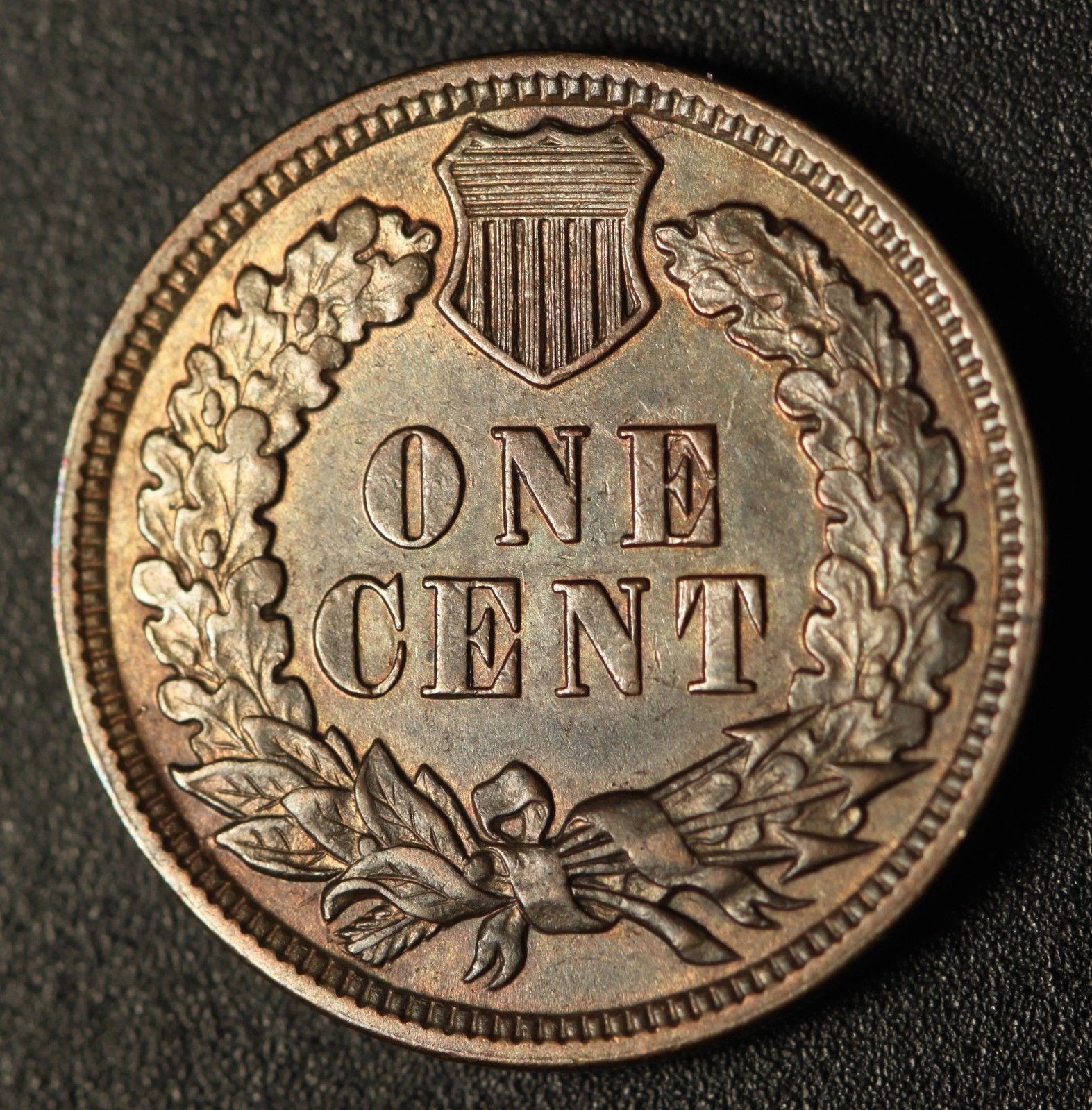 Reverse of 1879 RPD-005 - Indian Head Penny - Photo by Ed Nathanson