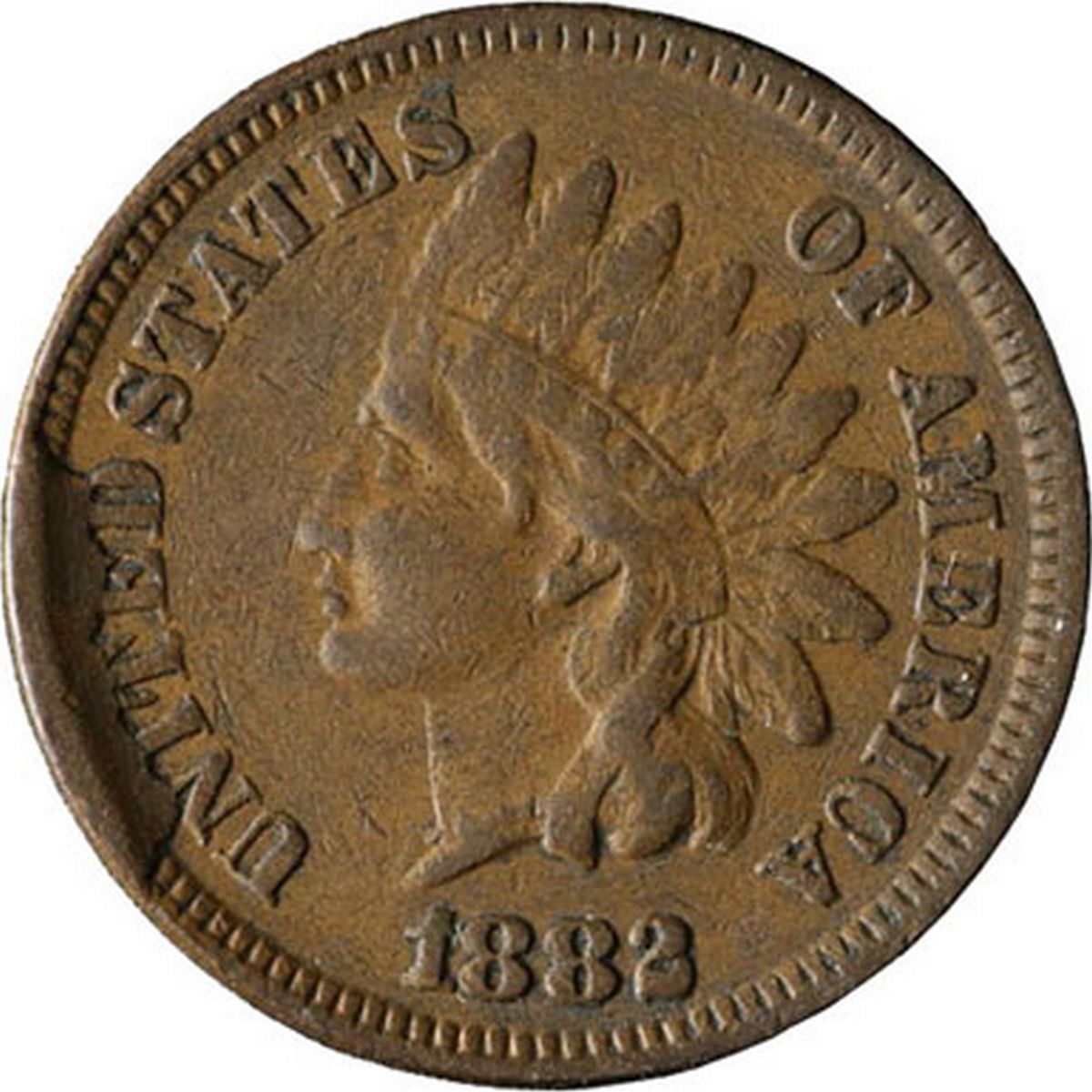 1882 CUD-001 - Indian Head Penny - Photo by David Poliquin